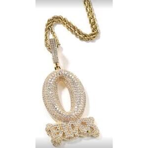 O'Block (Chain)-(Gold)-(Hip Hop)-(New)-(Zirconia)-$45.00